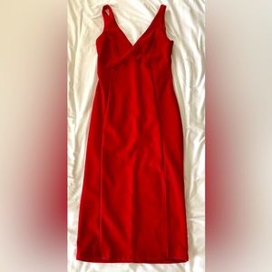 Lulu’s Iconic Moment Red Bodycon Midi Dress